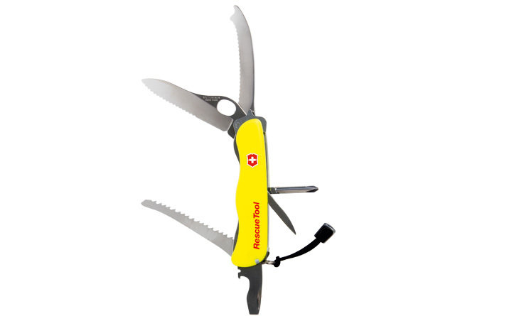 Canivete Rescue Tools, com doze funções, R$ 365,00. Victorinox 