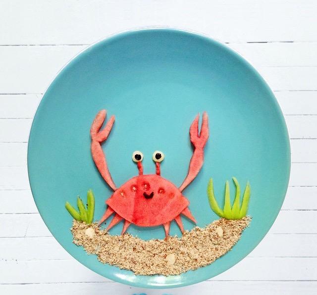 A melancia ganha charme no fundo do mar idealizado por Ida Skivenes, da IdaFrosk, sua empresa. Foto: reprodução/Instagram