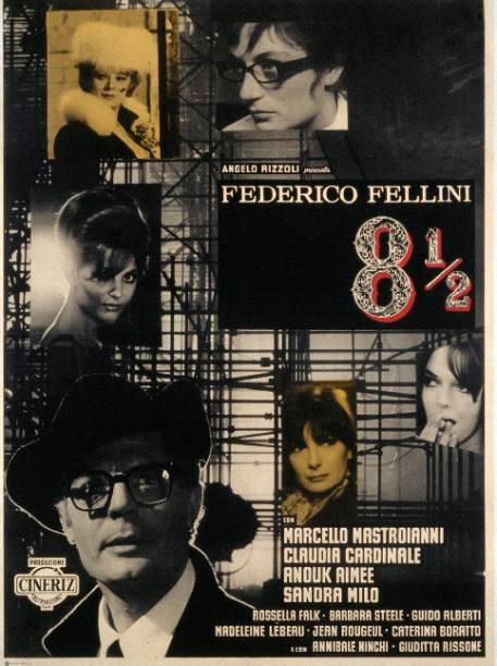 Pôster do filme <em>Oito e Meio</em> (1963), do italiano Federico Fellini