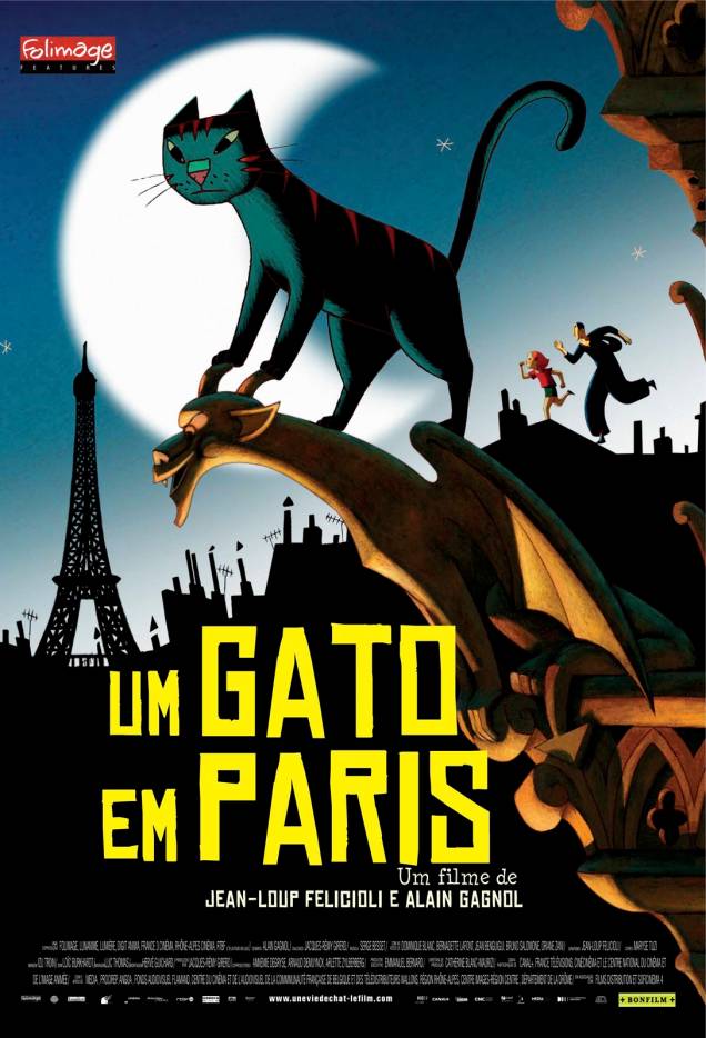 Pôster de Um Gato em Paris: felino leva uma vida dupla