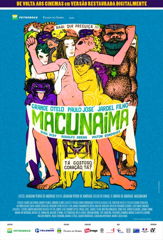 Cartaz de "Macunaíma" (1969): versão cinematográfica de um clássico da literatura brasileira