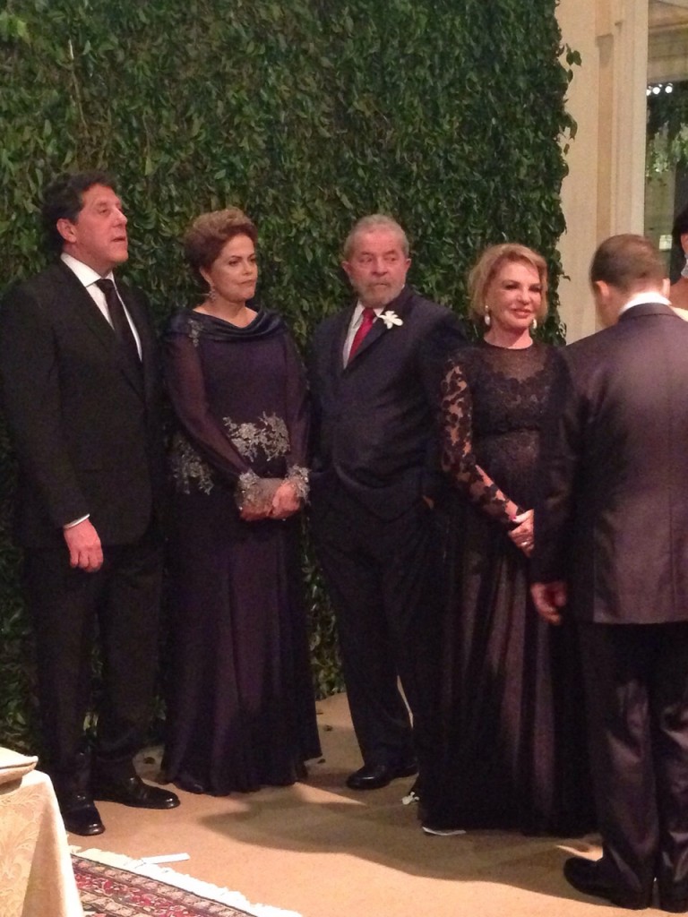 Dilma, Lula e Dona Marisa Letícia no casamento de Kalil Filho