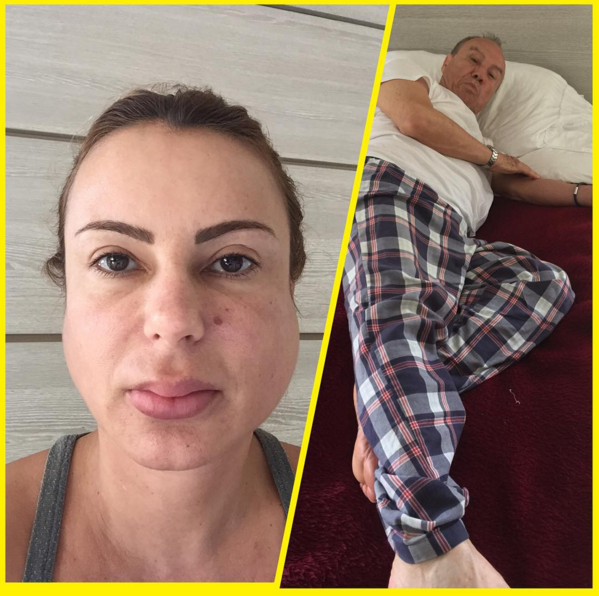 Marilene Saade e Stênio Garcia: de cama por conta da caxumba (Foto: Reprodução/Instagram)