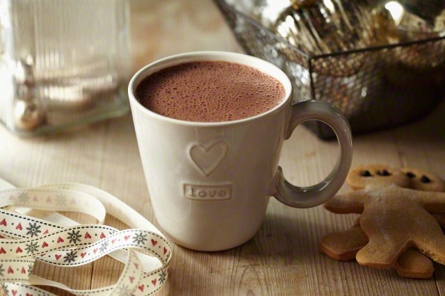 A cup of cocoa with gingerbread men (Christmassy)