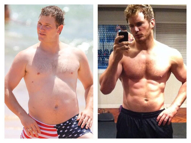 Chris Pratt: antes e depois de perder 27 quilos