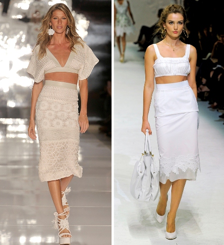 Vestido da grife Colcci (à esq.) e da Dolce & Gabbana: estilista nega inspiração