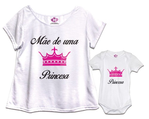 Conjunto Mãe e Filha Princesa_Minimii para Elo7_R$ 64,90