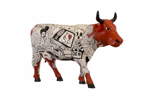 Vaca de Sampa do artista Rique Pereira
