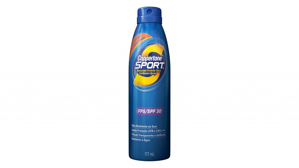 Coppertone Sport. Com proteção aos raios UVA e UVB, forma uma película protetora sobre a pele, evitando que o produto escorra sobre os olhos. Preço sugerido: R$ 51,42