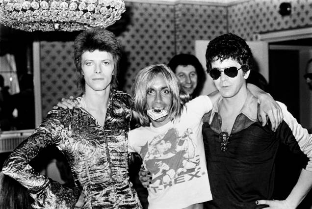 Bowie, Iggy Pop e Lou Reed em Londres, em 1972