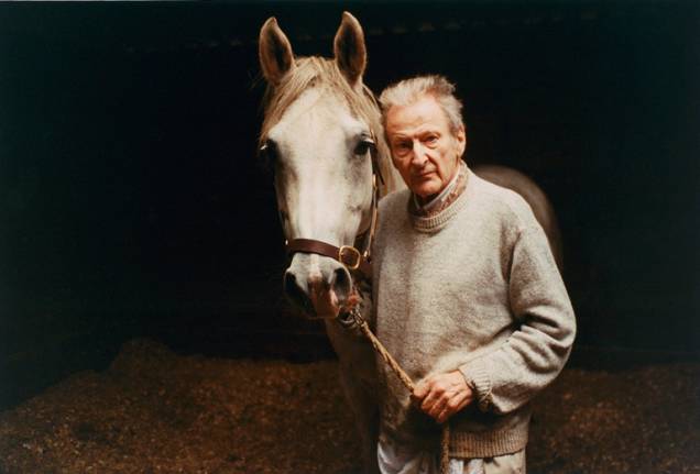 Outra fotografia de Dawson: Lucian Freud com Cavalo Cinza