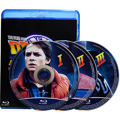 Box em Blu-Ray: trilogia De Volta para o Futuro com imagem em alta definição 