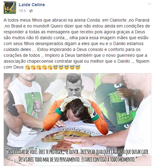 Mãe do goleiro Danilo publica homenagem ao filho com montagem nas redes sociais