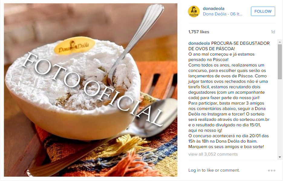 Dona Deôla: concurso Páscoa Dona Deôla: concurso Páscoa