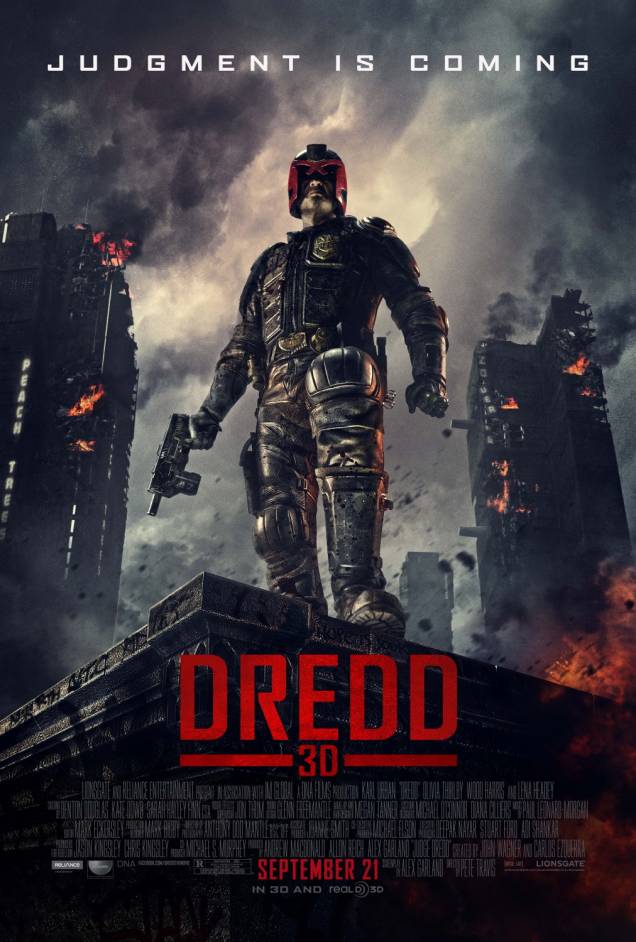 Ficção futurista: pôster do filme Dredd