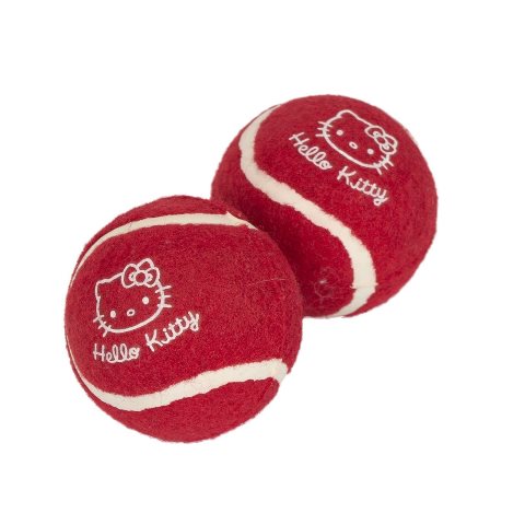 Duas bolinhas de tênis da Hello Kitty da Cobasi (www.cobasi.com.br): R$ 14,90