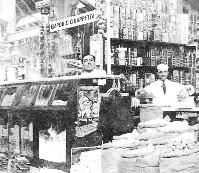 Empório Chiappetta: a banca em 1934, um ano depois da inauguração do Mercado Municipal