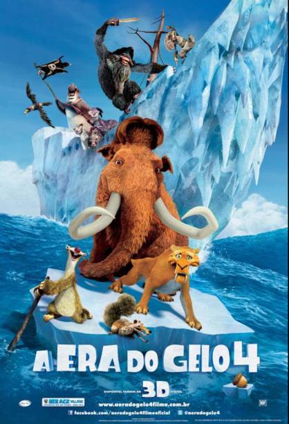 A Era do Gelo 4 traz Sid, Manny, Diego e o esquilo Scrat de volta