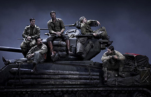 Logan Lerman contracena com Brad Pitt no filme de guerra ‘Fury’; veja primeira imagens