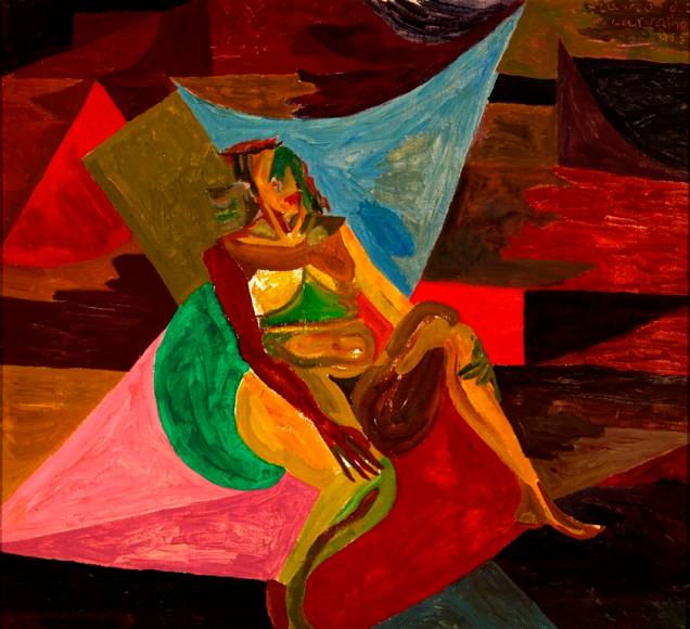 Entre as obras reunidas na Faap, está a aquarela Mulher Deitada, de 1967