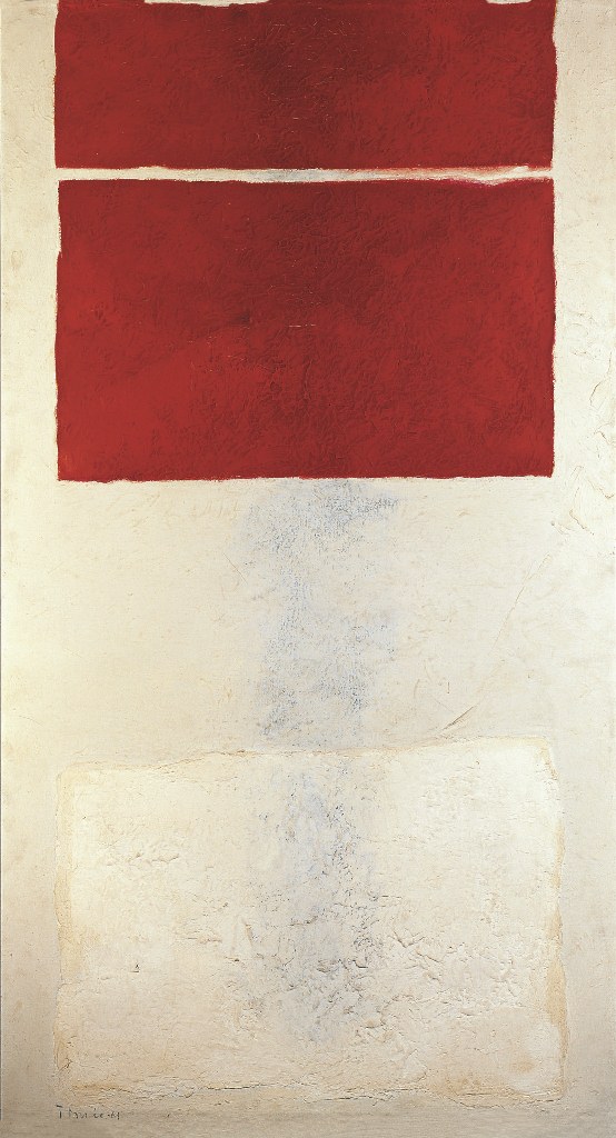 Esta pintura de 1961 revela marcas do expressionista abstrato Mark Rothko Esta pintura de 1961 revela marcas do expressionista abstrato Mark Rothko