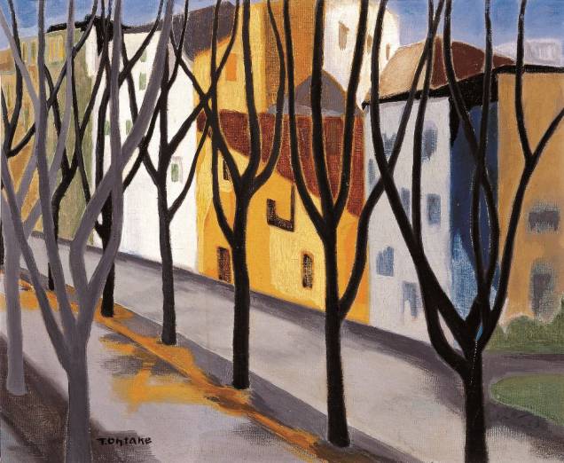 A mais antiga obra da exposição é este óleo de 1953 A mais antiga obra da exposição é este óleo de 1953