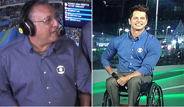 Galvão Bueno comete gafe e pede para atleta cadeirante ficar de pé durante hino