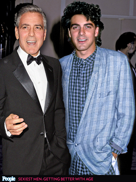 George Clooney em 2013 e em 1986
