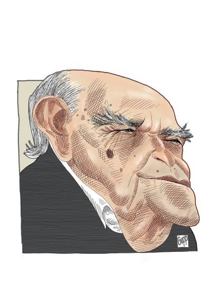 Traços da personalidade: uma das representações de Niemeyer que fazem parte da exposição
