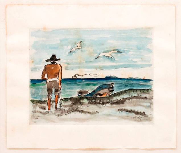 O Pescador e o Mar, de Oswaldo Goeldi