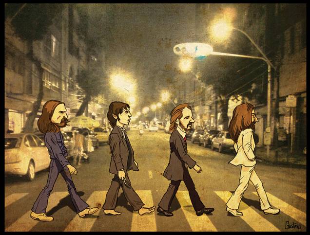 Gustavo Santos Soares transformou os Beatles em personagens de desenho