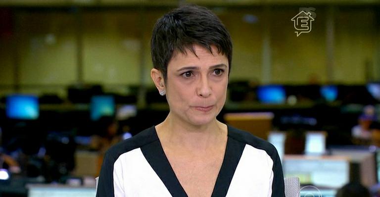 Sandra Annenberg durante o plantão no programa É de Casa, da Rede Globo
