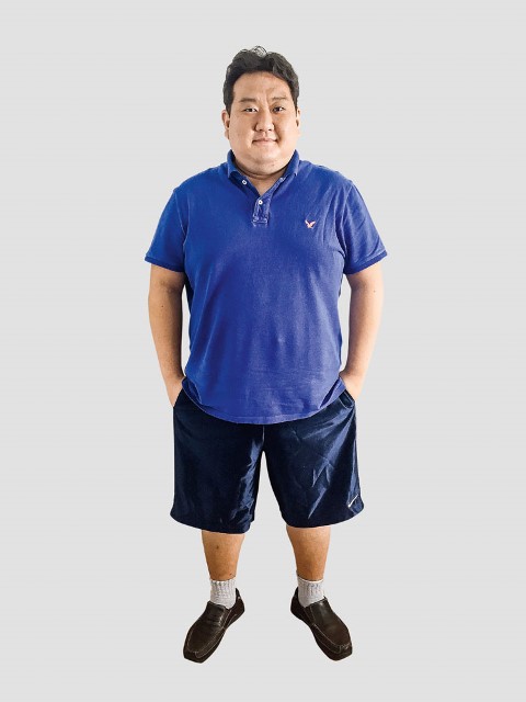 Rodrigo Shimoda quando pesava 136 quilos (Foto: Arquivo Pessoal)