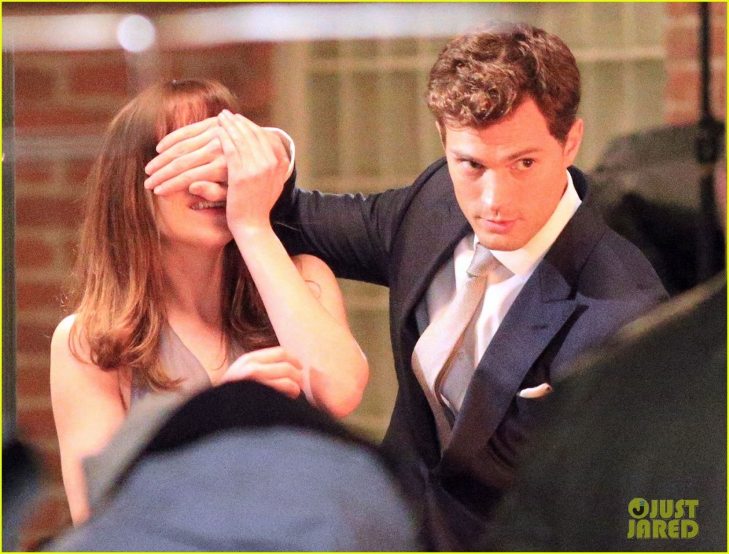 Stars On The Set Of 'Fifty Shades Of Grey'