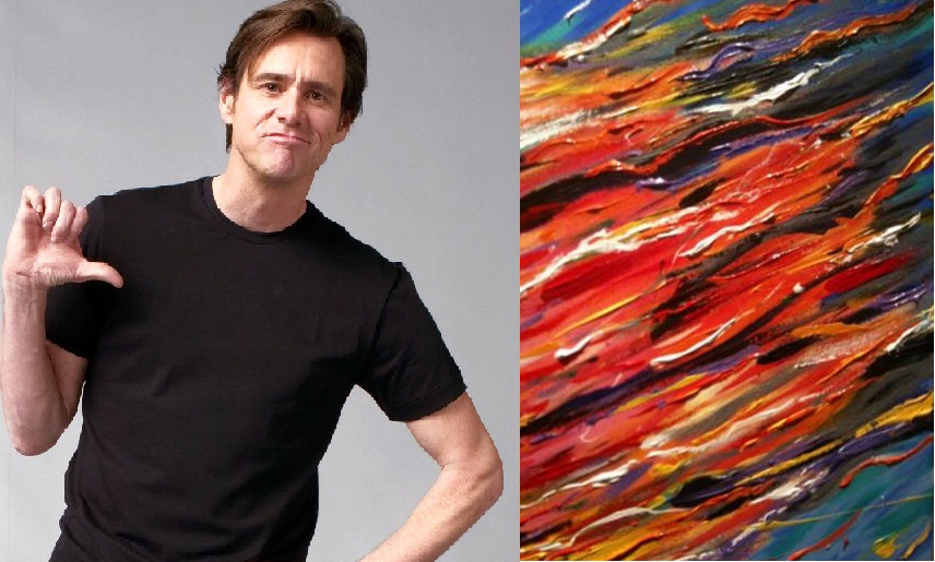 Jim Carrey começou a pintar em 2010 e, pelo visto aqui, tem futuro