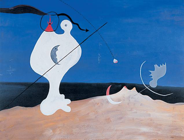 Personagem Atirando uma Pedra num Pássaro, de Joan Miró