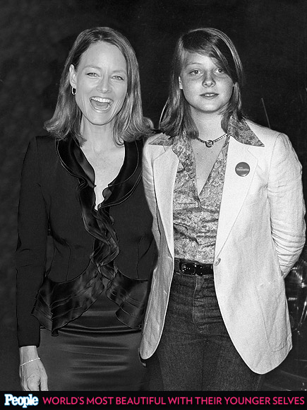 Jodie Foster em 1977 e em 2012