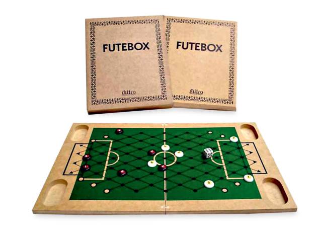 Arlequim: loja vende vários jogos e brinquedos educativos, como este futebox