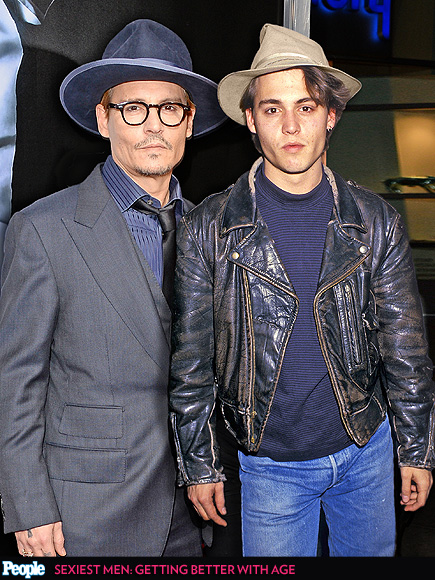 Johnny Depp em 2014 e em 1987