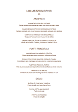 Cardápio Loi Ristorantino