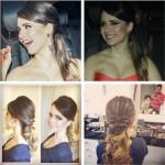 Detalhes do penteado e da maquiagem de Sandy para o casamento de Junior e Monica (Foto: Reprodução / Instagram @hugogloss)