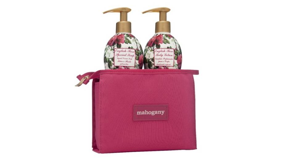 Kit de sabonete e body lotion, da Mahogany