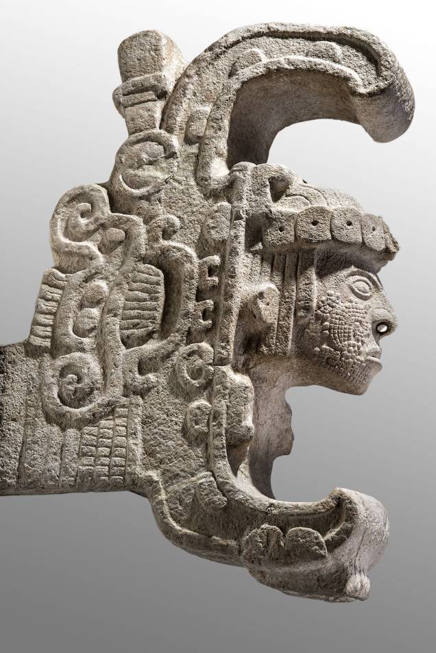Escultura La reina de Uxmal (600-900 d. C.) era um detalhe arquitetônico