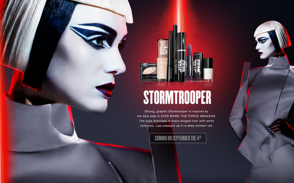 O look Stormtrooper representa o lado negro da força