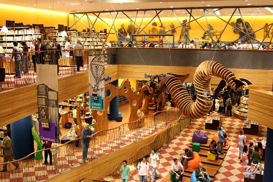 Interior da Livraria Cultura, no Conjunto Nacional