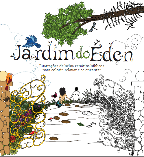 Livros colorir - Jardim do Éden