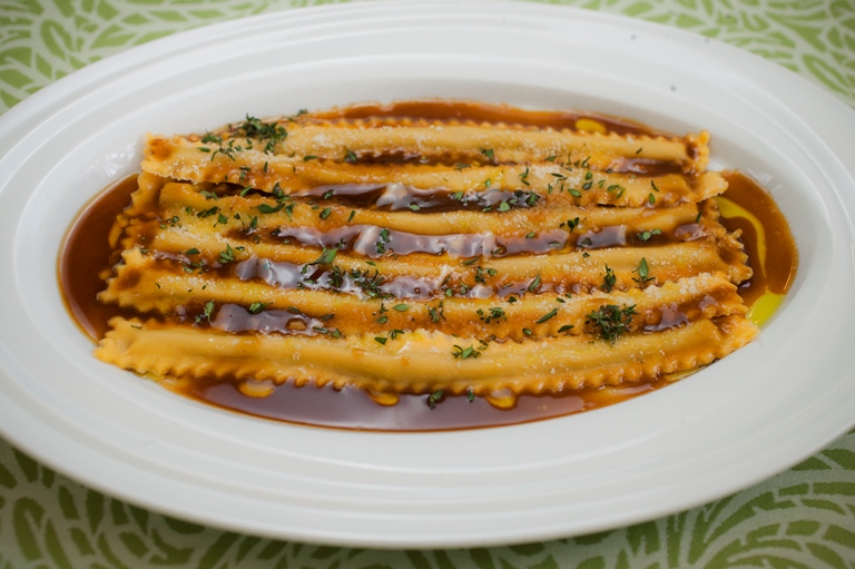 Pappardelle recheado de cordeiro: marca de mestre de Salvatore Loi (Foto: Lucas Lima)