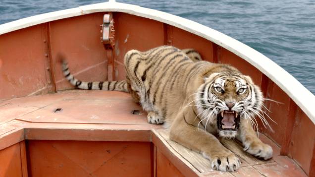As Aventuras de Pi: um tigre e um rapaz são os únicos sobreviventes de um naufrágio