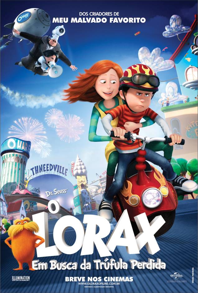 Pôster de Lorax: animação para adultos e crianças