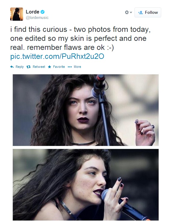 Lorde - Twitter - Photoshop